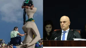 Moraes concede prisão domiciliar para cabeleireira que pichou estátua do STF